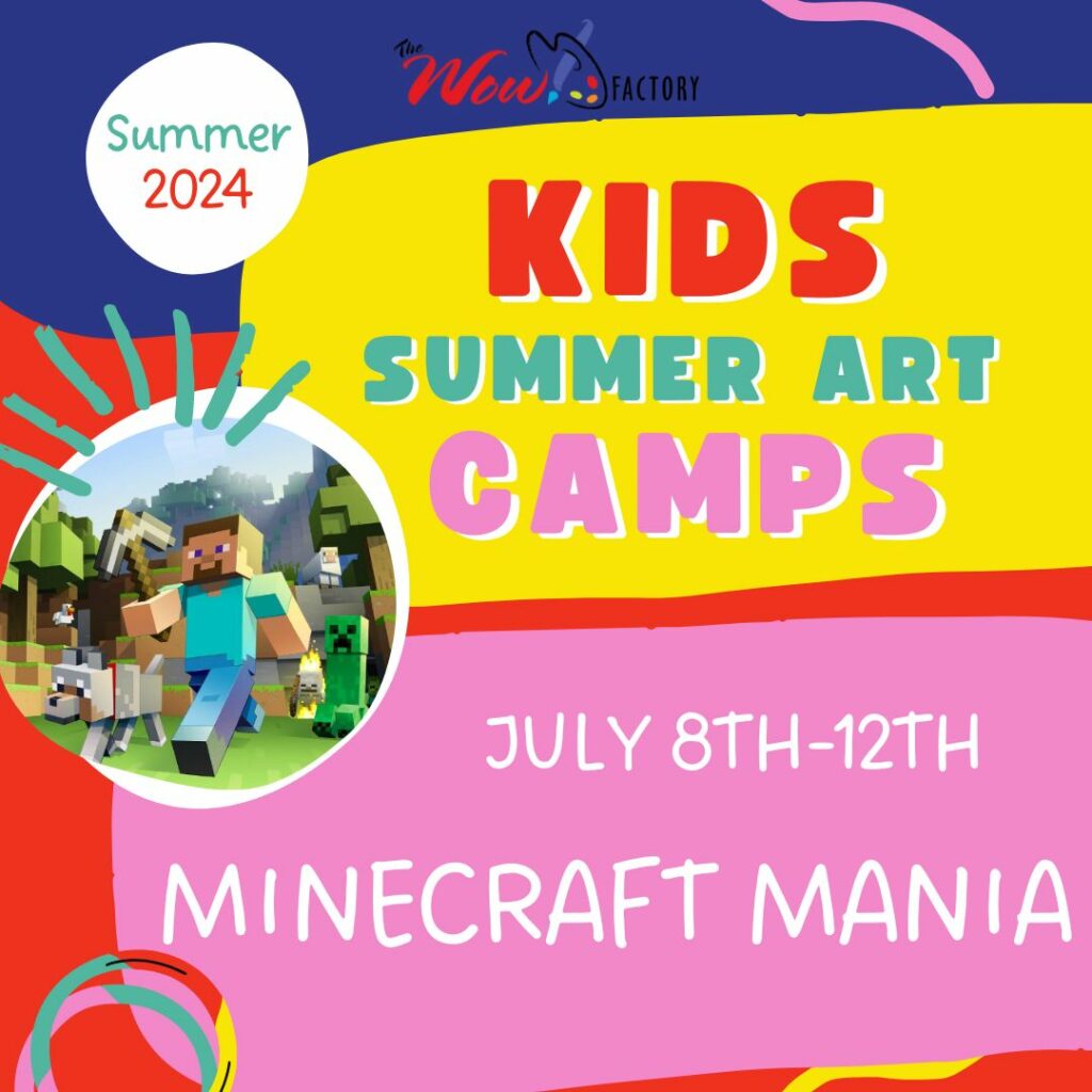 Morning Session SOLD OUT 2024 Summer Art Camp July 8th 12th   2024 Summer Camp Minecraft Mania July 8 12 1024x1024 